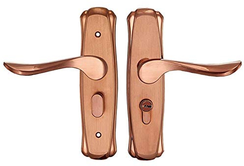 Tür-Hardware-Schlösser 304 Edelstahl-Griff Türschloss Haushalt Universal-WC Badezimmer Schloss mit Schlüssel (Size : Rose Gold)