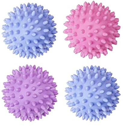 Bienstylife Reusable Laundry Dryer Balls - Eco Friendly Fabric Softener Alternatives Soften and Fluff Laundry Wrinkle Release(Set of 4 Random Color)