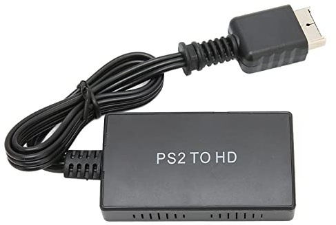 para Adaptador de Interfaz Multimedia PS2 a HD, Procesamiento de Señal Avanzado Resolución 720P/1080P, Convertidor de Video Full HD de Alta Precisión Alimentado por USB para PS2, HD