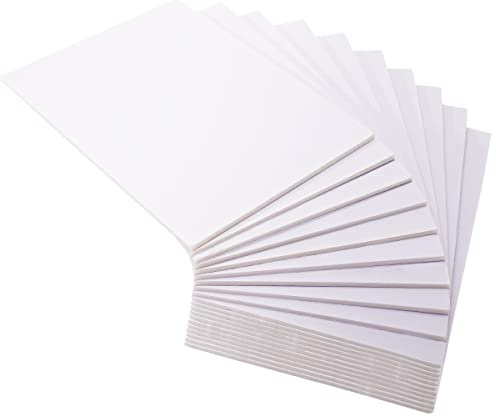 Worown 20 pièces Carton en mousse A3, (420 x 297 mm) Planches de Mousse Blanc, Plaque Polystyrene 5mm pour la Fabrication de Modèles, le Montage de Photos, les Présentations, les Projets