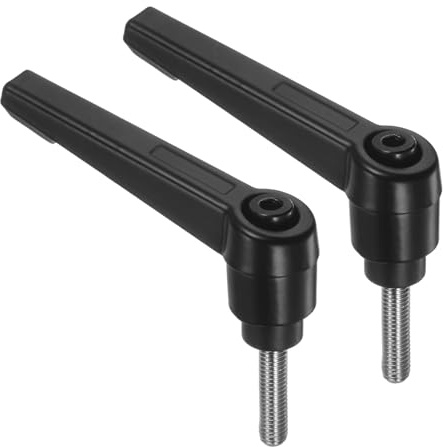 QUARKZMAN 2 Pcs Manijas de Palanca de Sujeción M5 x 20mm Negro | Acero Inoxidable, 304, Perno Roscado Macho, Manijas Ajustables de Liberación Rápida