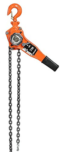 Palan à Chaîne 3t/3000kg, Couleur Orange, Poulie à Levier à Cliquet, Levage 3 Mètres, Acier galvanisé, Chaîne Anti-Chute, sécurité Contre Les Surcharges