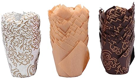 Cabilock 150 Stück Backförmchen aus Papier papierbackform panettone Papierbackschalen Cupcake-Papierbecher Backpapierbecher zubehör pappbecher Papierfach Backbecher Kuchen