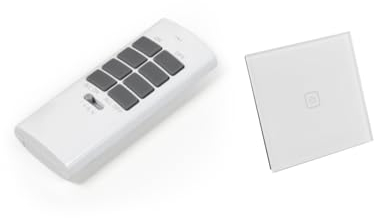 Wandschalter mit Fernbedienung für 2300 Watt Beleuchtung, Touch Funktion