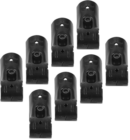 8 Sets 28mm T Shape Pipe Clamp with Bolts and Nuts Metal End Rail Clamps for Chain Link Fence Handrail Shelf