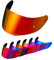 PSLER Visiera per casco K1s, Visiera per casco K1, Visiera tintata K3SV, Scudo facciale di sostituzione per i modelli K1, K1s, K3SV e K5,Rosso Profondo