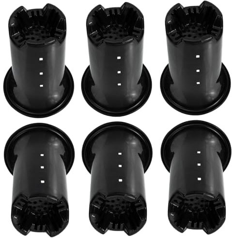 BESTonZON 6pièces Pot à Orchidée Plastique avec Trou Latéral pour Contrôle des Racines pour Orchidées Pots De Fleurs pour Maison Jardin