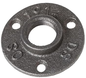 GFDSGRE Flangia Raccordi for Tubi in Ferro flangiati for Pavimento filettati malleabili da 3/4 for Montaggio a Parete, Neri, Dropshipping