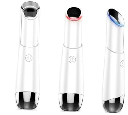 TOPBATHY Electric Eye Massager Anti-aging Wrinkle Device for All Skin Types Ergonomic Contour Fit Eye Massage Tool with Boost and Skincare Absorption Lightweight White Beauty Device