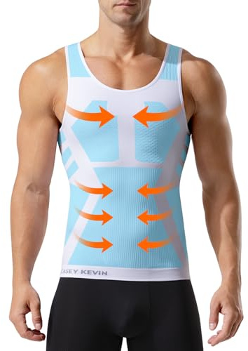 Casey Kevin kompressionströja herr shapewear herr kompressionströja, A1 - vit, L
