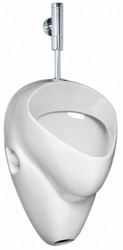 Ceravid MrClever Urinal Zulauf von oben Ablauf nach hinten inkl. Druckspüler im Set, Ceravid C073660
