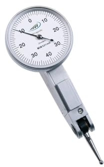 HELIOS-PREISSER 0715101 Fühlhebelmessgerät 0,01 mm, Form A mit Durchmesser 30 mm, Tasteinsätze 14,5 mm
