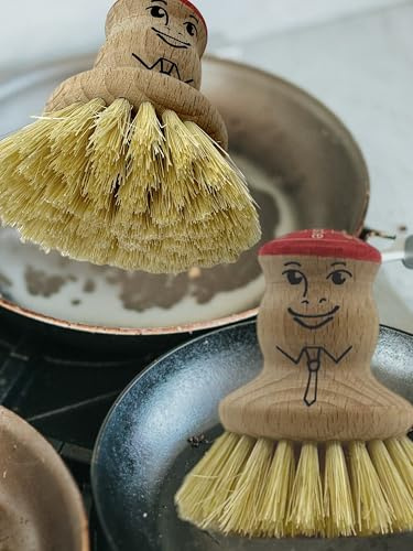 2 x MAAJ TOPFBÜRSTE/SPÜLBÜRSTE - VEGAN - Fiber-Borsten - Made IN Germany - PLASTIKFREI