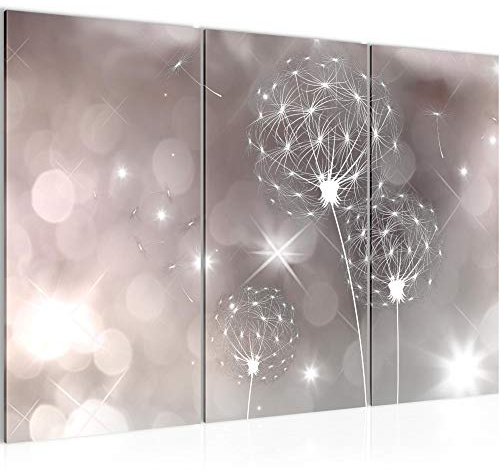 Runa Art Wandbilder Pusteblume Bild XXL Wohnzimmer Schlafzimmer Rosa Rosa Abstrakt 120 x 80 cm 3 Teilig 206731c