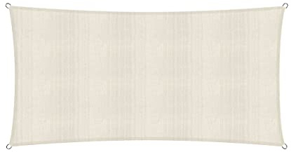 Lumaland Skuggsegel, fästlinor ingår, 100 % HDPE med UV-skyddsfilter, 3 x 5, beige