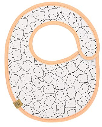 LÄSSIG Baby Lätzchen wasserabweisend Klettverschluss Baumwolle/Baby Bib Small, Spookies