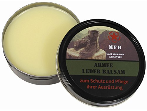MFH Schuhpflege Army Lederbalsam Schuhcreme Lederpflege Armee Schuhpflege (Lederbalsam Farblos/150 ml)