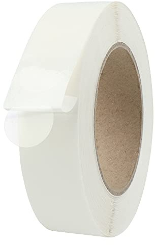 Labelident Verschlussetiketten transparent - Ø 25 mm - 2.000 Klebepunkte auf 1 Rolle(n), 40 mm Kern, Polyethylen selbstklebend, mittig perforiert
