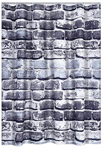RIDDER Duschvorhang Textil Wall grau 180x200 cm