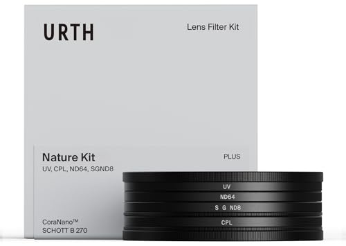 Urth Kit de Filtros 4 en 1 Landscape 62 mm (Plus) | UV, polarizador CPL, densidad neutra ND64, graduado suave ND8, vidrio optico HD multicapa