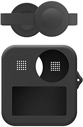 Oumij1 Silicone Camera Protective Case + Lens Cover - Professional Soft Camera Cover - Silicone Skin - for GoPro Max Camera Body