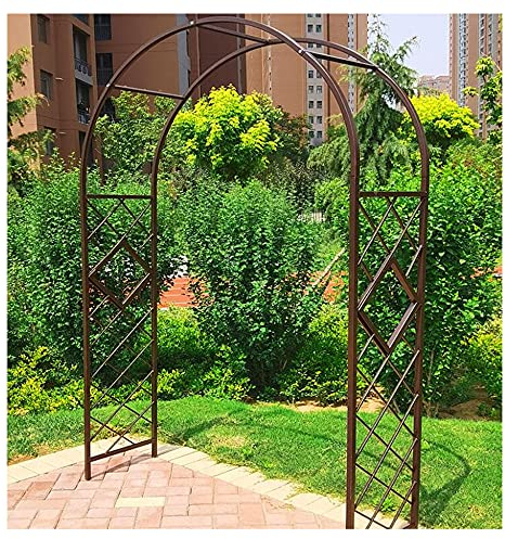 WFENG Rosenbogen,GartenPflanzbogen,Metall Pergola Rankhilfe Rankgitter Torbogen Spalier,Garten Decoration und Verzierung Kletterer/Bronze / W260cm×H230cm