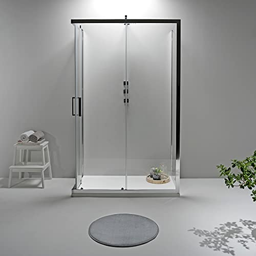 Cabina Box Doccia 3 Tre Lati Porta Scorrevole 80x120x80 cm x h190 Cristallo Trasparente