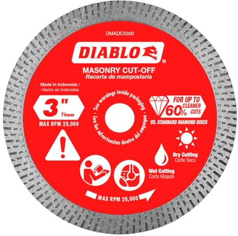 Diablo Diamond Continuous Rim Masonry Cuf-Off Disc - 3 Diameter