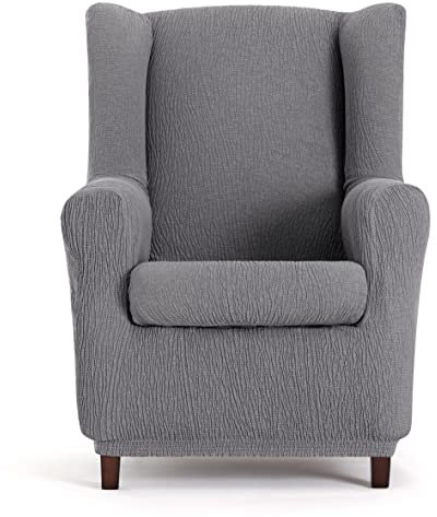 Eysa Funda de sillón orejero elástica Llion 1 Plaza Color 06,Gris