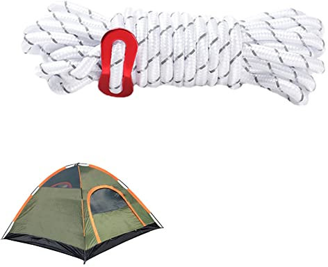 huiba 2 Reflektierendes Paracord-Seil | 5mm Reflektierende Abspannleinen Zeltseil | Zeltschnüre, ultraleichte Camp-Seile mit Verstellbarer Schnalle