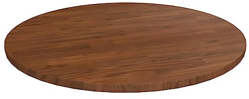 vidaXL Runde Tischplatte Massivholzplatte Eichenplatte Holzplatte Platte Ersatztischplatte Dunkelbraun Ø50x1,5cm Behandeltes Eichenholz