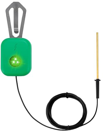 Electric Fence Tester with LED Indicator Lights - 300V to 10kV Range | Detects Energizer Pulses | Clips to Wire or Tape Fences