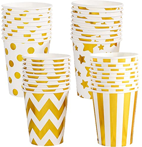 Pyuyan 80 Stücke Einweg Pappbecher, Multicolor Partybecher, Colourful Paper Cups, Einwegbecher Kinder DIY, Party Pappbecher, Paper Cups for Party For Birthdays, Decoration, Children's Party