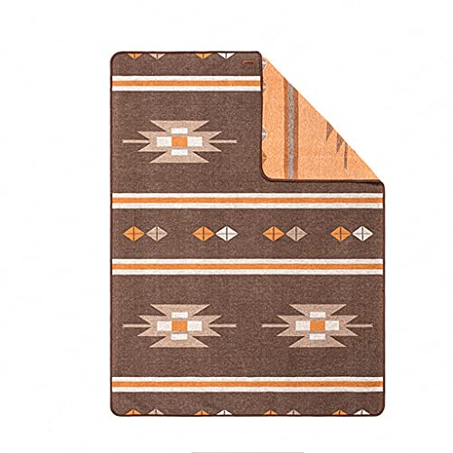 New Mover Geometrischer Wollschal für Outdoor-Camping, Dicker Warmer Teppich, Decke, Schal, Picknick-Zelt, Steppdecke, bequem (Khaki)