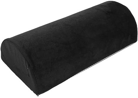 Cuscino a mezzaluna in memory foam, cuscino nero per caviglia, ginocchio, collo e supporto lombare. Cuscino alzagambe Home, design ergonomico, sfoderabile e lavabile