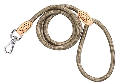 minkissy 1.25m Hundeleine Ledergriff Strapazierfähig Und Robust Für Hundetraining Und Outdoor-aktivitäten Beige