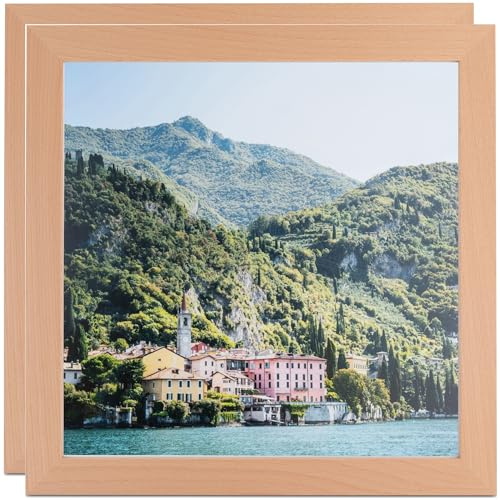 ArtToFrames 5x7 Inch Brown Picture Frame, 2 - Pack, This 1.25 inch Custom Wood Poster Frame is European Beech, Comes with Regular Glass (Frame_Pack_2_83626-430-5x7)
