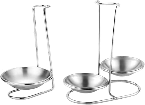 HELVES Espátula de Apoyo for Cuchara de Acero Inoxidable, Soporte for Tapa de Olla, Soporte for Tapa de Olla, Estante de Descanso for Tapa, utensilio de Cocina, 2 uds.