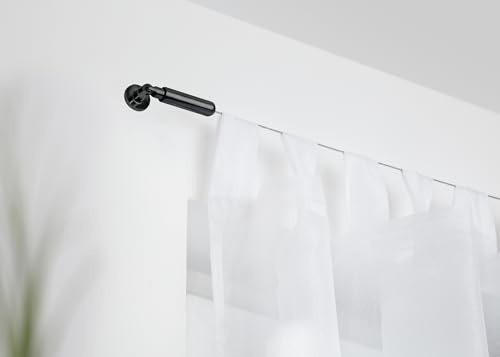 Lichtblick Seilspanngarnitur 500 cm, Edelstahl Optik Schwarz | Seilspanngarnitur 500 cm Länge, kürzbar, Verspannt, Raumtrenner, Anschraubbar