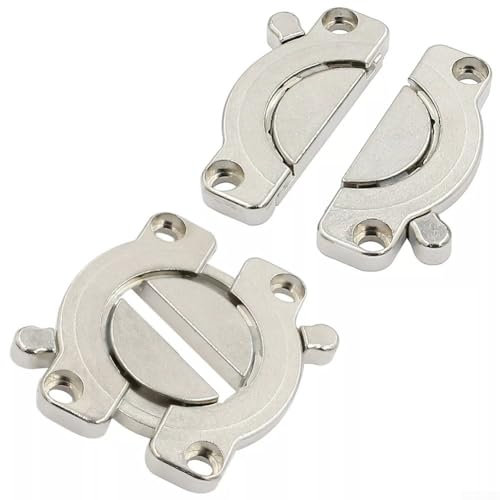 Zilimontt 2 Stück Holzplatten Tischplatten Verbinder Drehverschluss Zinklegierung für Möbel Metall Tischverbinder Fitting für verzinkte Stahl-Möbelverbinder