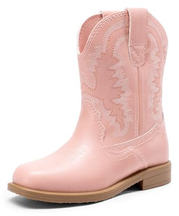DREAM PAIRS REIT-Kampfstiefel für Mädchen mit mittlerer Wade,Size 32,Rosa,SDBO2307K