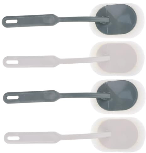 Ipetboom 4piezas Cepillo de Limpieza para Inodoro Mango Unidades Cepillo de Baño y Estropajo para Limpiar Baños y Cocinas