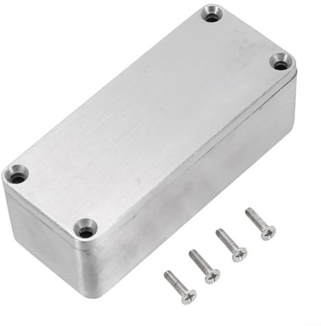 Scatola in alluminio effetto 1 pezzo, scatola elettrica in metallo, scatola ingegneristica in argento, scatola compatta in alluminio (1590 A (92 x 1 m)