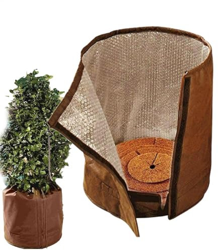 Diuyzoc Frostschutzhülle für Pflanzen, Blumentopf-Schutztasche, Frostschutzhülle für Pflanzen, Wiederverwendbare Polyestertasche, 50 cm 70 cm, für Pflanzenschutz, Winter, Outdoor