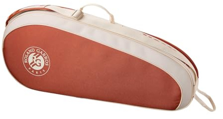 Wilson Roland-Garros 2025 Team 3 Pack, Con una Spaziosa Tasca Per Gli Accessori e Tracolla Regolabile, Offre una Protezione Completa Per Le Racchette, Colore: Crema/Argilla