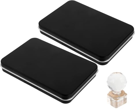 BIUDECO Bandeja De Multifuncional Paleta De Base Vacía Bandeja De Sombra De Ojos Paleta De Sombras De Ojos Recargable Envase Cosmético Vacío Negro Cristal