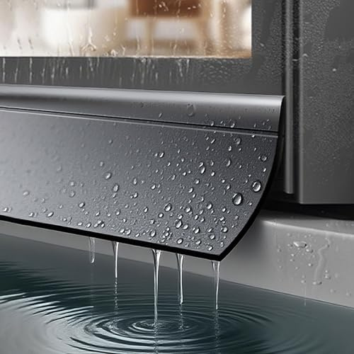 Machtiging Selbstklebende Fenster-Wetterleiste,Regenschutzleiste Für Fenster Und Türen,Selbstklebende Regenschutzleiste Aus Gummi,Tropfabweiser,Für Vor Wassereintritt An Fensterrahmen