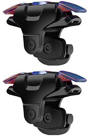 Happyyami Disparadores para Juegos Móviles Mango Metálico, Botones Izquierdo y Derecho Compatibles, Accesorios Prácticos y Portátiles para Controlador de Smartphone Negro