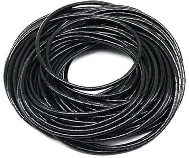 Thalawirefix Guaina avvolgicavo a spirale ignifuga for tubi di avvolgimento Anti-Disordine(Nero,25mm OD x 2 meters)