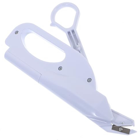 HEANUJJ Forbici Elettriche per Tessuti con Design, di Sicurezza e Custodia Protettiva, Materiali Plastico e Metallo, per Taglio di Pelle e Stoffa